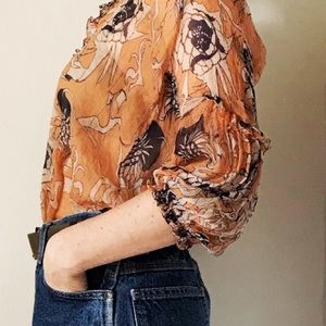 Studio M petite Silk floral blouse